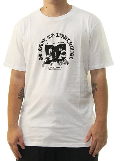 Camiseta Masculina DC All Trades Manga Curta Estampada - Branco