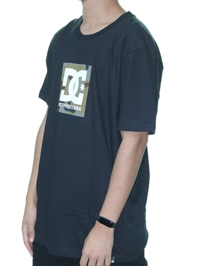 Camiseta Masculina DC Camo Star Fill Manga Curta Estampada - Preto