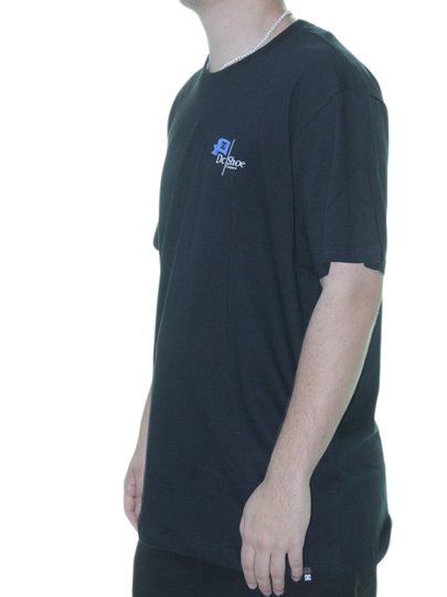 Camiseta Masculina DC Flagged Manga Curta Estampada - Preto