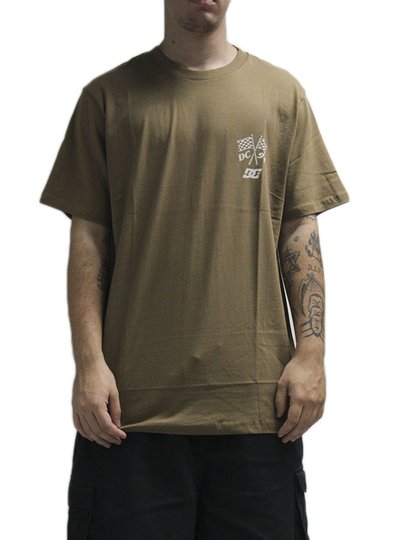Camiseta Masculina DC For The Win Manga Curta Estampada - Marrom