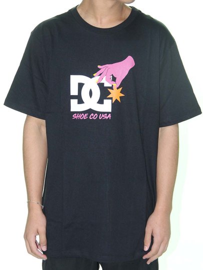 Camiseta Masculina DC M/C Keep Star In Place Manga Curta Estampada - Preto