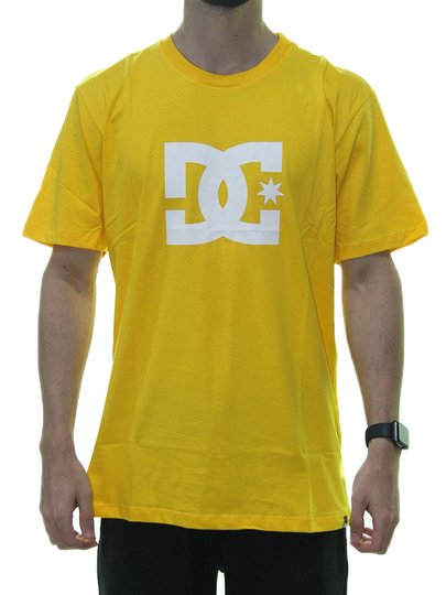 Camiseta Masculina DC Star Manga Curta Estampada - Amarelo