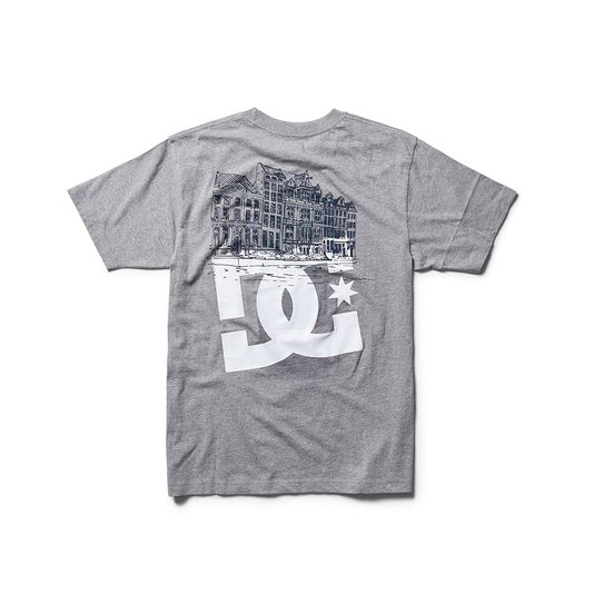 Camiseta Masculina DC x Ben G Amsterdam Manga Curta Estampada - Cinza/Mescla