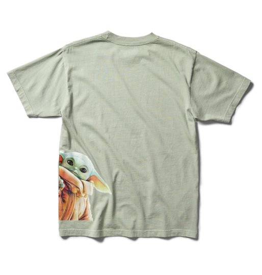 Camiseta Masculina DC X Star Wars Grogu The Child Manga Curta Estampada - Verde