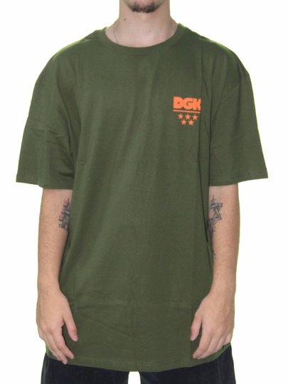 Camiseta Masculina DGK All Star Manga Curta - Verde Militar