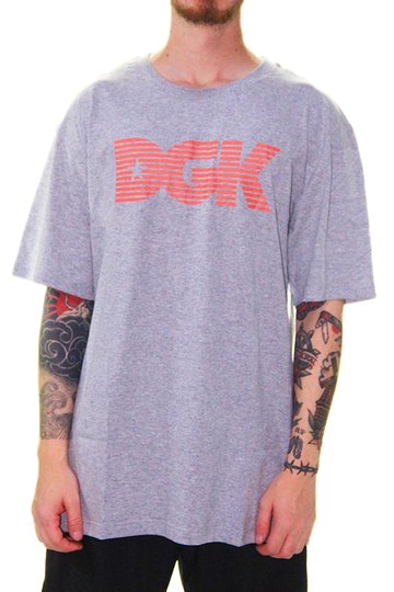 Camiseta Masculina DGK Levels Tee BIG Manga Curta Estampada - Cinza Mesclado