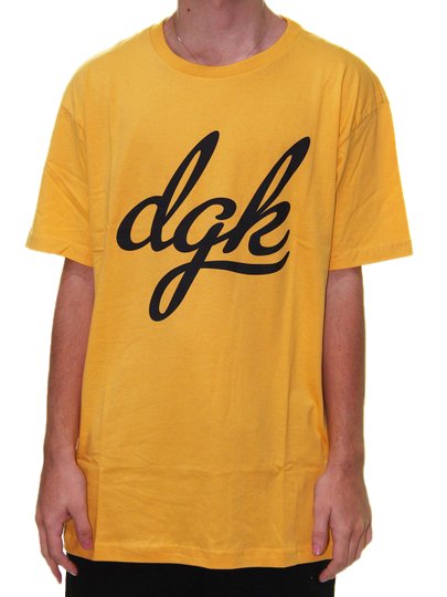 Camiseta Masculina DGK Script Manga Curta - Amarelo