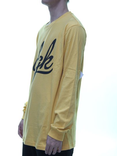 Camiseta Masculina DGK Script Manga Longa - Amarelo