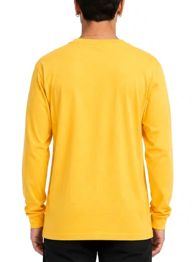 Camiseta Masculina DGK Script Manga Longa - Amarelo