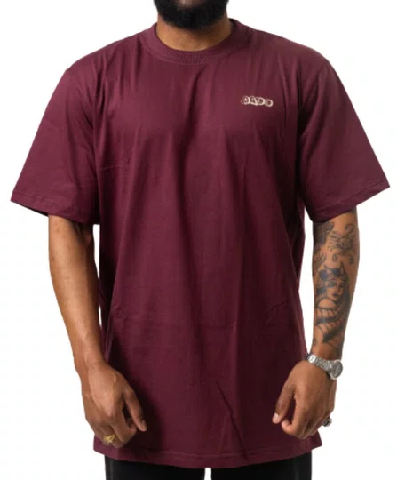 Camiseta Masculina Dhoo Street Manga Curta Estampada - Bordo