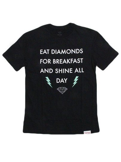 Camiseta Masculina Diamond Breakfast Tee Manga Curta Estampada - Preto