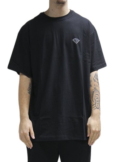 Camiseta Masculina Diamond Brilliant Manga Curta Estampada - Preto