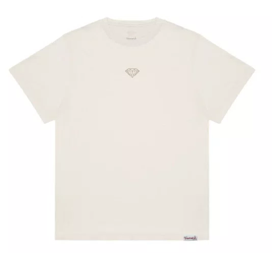 Camiseta Masculina Diamond Brilliant Sign Manga Curta Estampada - Off White