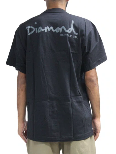 Camiseta Masculina Diamond Brilliant Sing Manga Curta Estampada - Preto