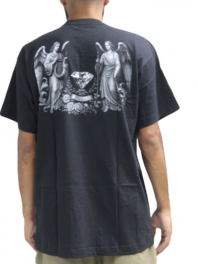 Camiseta Masculina Diamond Eternal Light Manga Curta Estampada - Preto