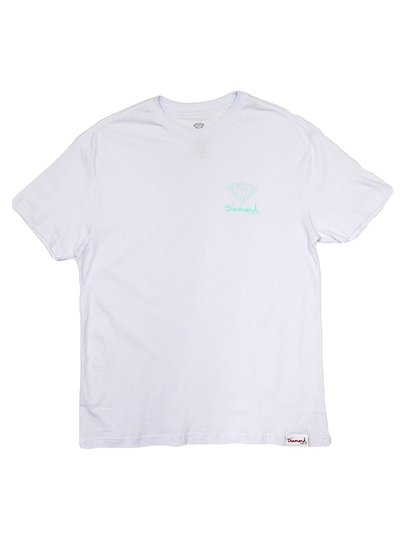 Camiseta Masculina Diamond Mini Og Sign Manga Curta Estampada - Branco