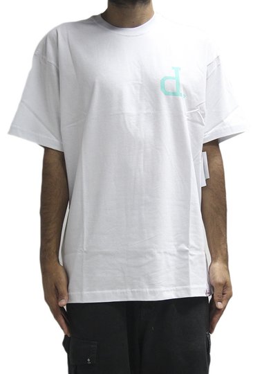 Camiseta Masculina Diamond Polo Script Manga Curta Estampada - Branco