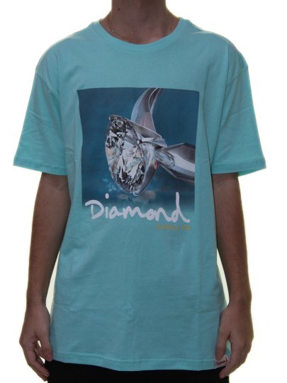 Camiseta Masculina Diamond Shimmer Manga Curta - Turquesa