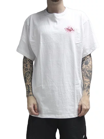 Camiseta Masculina Diamond Shine Manga Curta Estampada - Branco