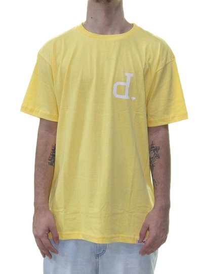 Camiseta Masculina Diamond Un Polo Manga Curta Estampada - Amarelo
