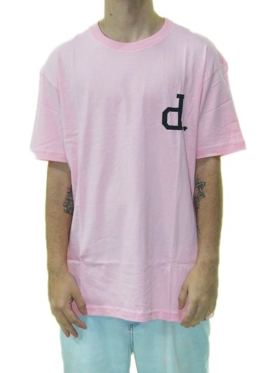 Camiseta Masculina Diamond UN Polo Manga Curta Estampada - Rosa Bebe
