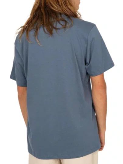 Camiseta Masculina Element Basic Crew Manga Curta Estampada - Azul