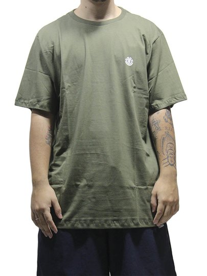 Camiseta Masculina Element Basic Crew Manga Curta Estampada - Verde