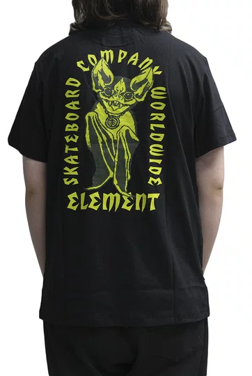 Camiseta Masculina Element Bite Me Manga Curta Estampada - Preto