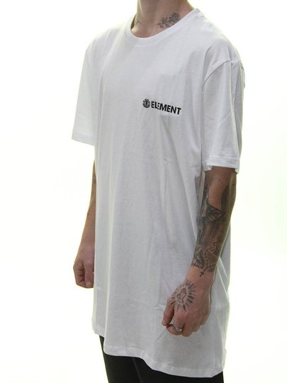 Camiseta Masculina Element Blazin Chest Manga Curta Estampada - Branco