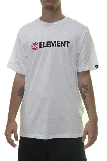 Camiseta Masculina Element Blazin Manga Curta Estampada - Branco