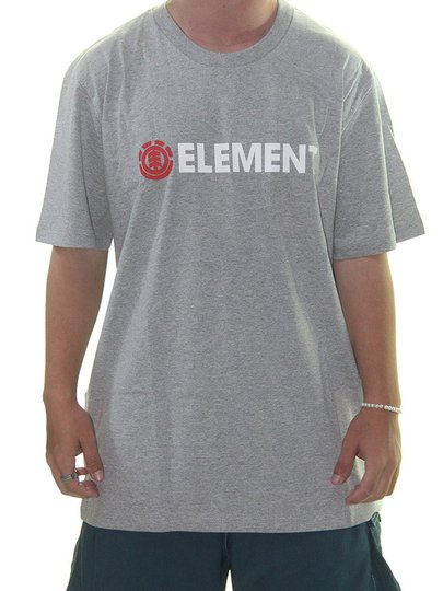 Camiseta Masculina Element Blazin Manga Curta Estampada - Cinza/Mescla