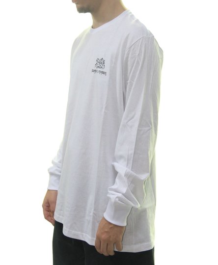 Camiseta Masculina Element Dance Manga Longa Estampada - Branco