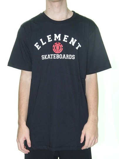 Camiseta Masculina Element For Life Manga Curta Estampada - Preto