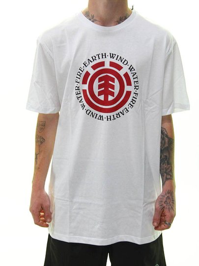 Camiseta Masculina Element M/C Seal Manga Curta Estampada - Branco