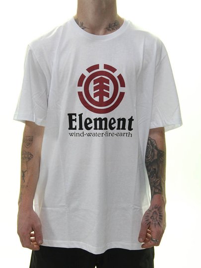 Camiseta Masculina Element M/C Vertical Manga Curta - Branco