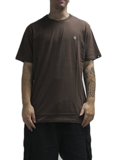 Camiseta Masculina Element Mini Emb Manga Curta Estampada - Marrom
