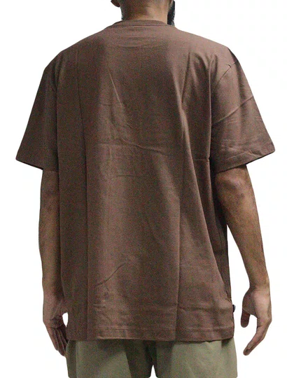 Camiseta Masculina Element Neck Sing Manga Curta Estampada - Marrom