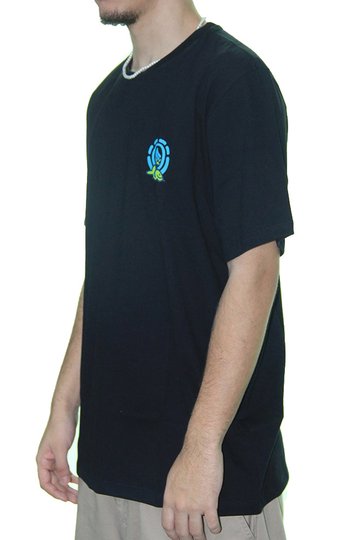 Camiseta Masculina Element Renard Manga Curta Estampada - Preto