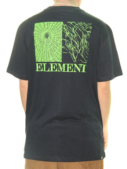 Camiseta Masculina Element Spider Manga Curta Estampada - Preto