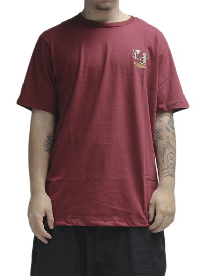 Camiseta Masculina Element The Chase Manga Curta Estampada - Vinho