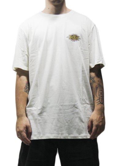 Camiseta Masculina Element Timber Acceptance Manga Curta Estampada - Off White