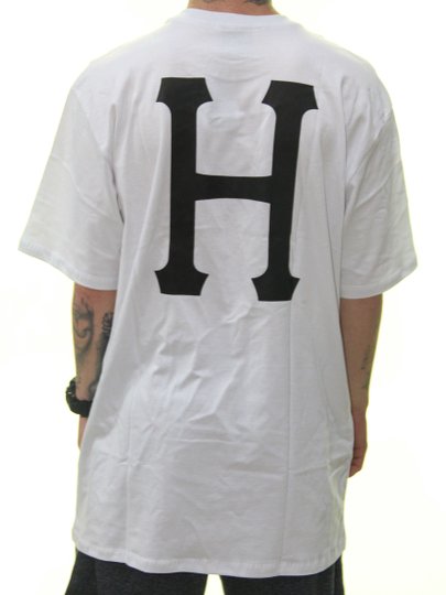 Camiseta Masculina Essentials Classic H Manga Curta Estampada - Branco