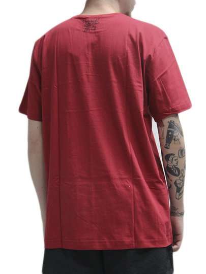 Camiseta Masculina Federal Art Jamai Manga Curta Estampada  - Vermelho