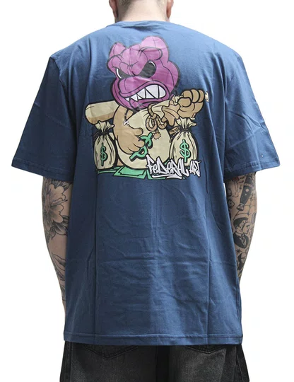 Camiseta Masculina Federal Art Spergy Manga Curta Estampada - Petroleo