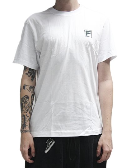 Camiseta Masculina Fila Heritage F Box Manga Curta Estampada - Branco