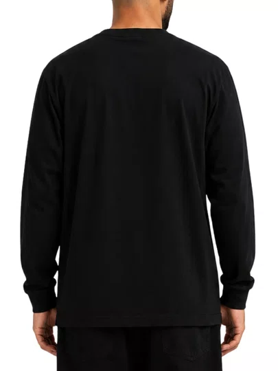 Camiseta Masculina Fila M/L Box Manga Longa Estampada - Preto