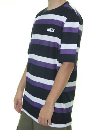 Camiseta Masculina Flick Manga Curta Estampada - Roxo/Preto