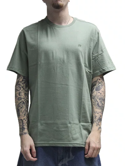 Camiseta Masculina Freesurf Column Manga Curta Estampada - Verde