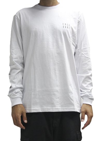 Camiseta Masculina Freesurf Deep Manga Longa Estampada - Preto