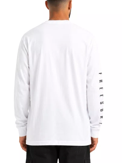 Camiseta Masculina Freesurf Deep Manga Longa Estampada - Preto